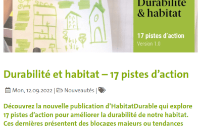Durabilité & Habitat – 17 pistes d’actions